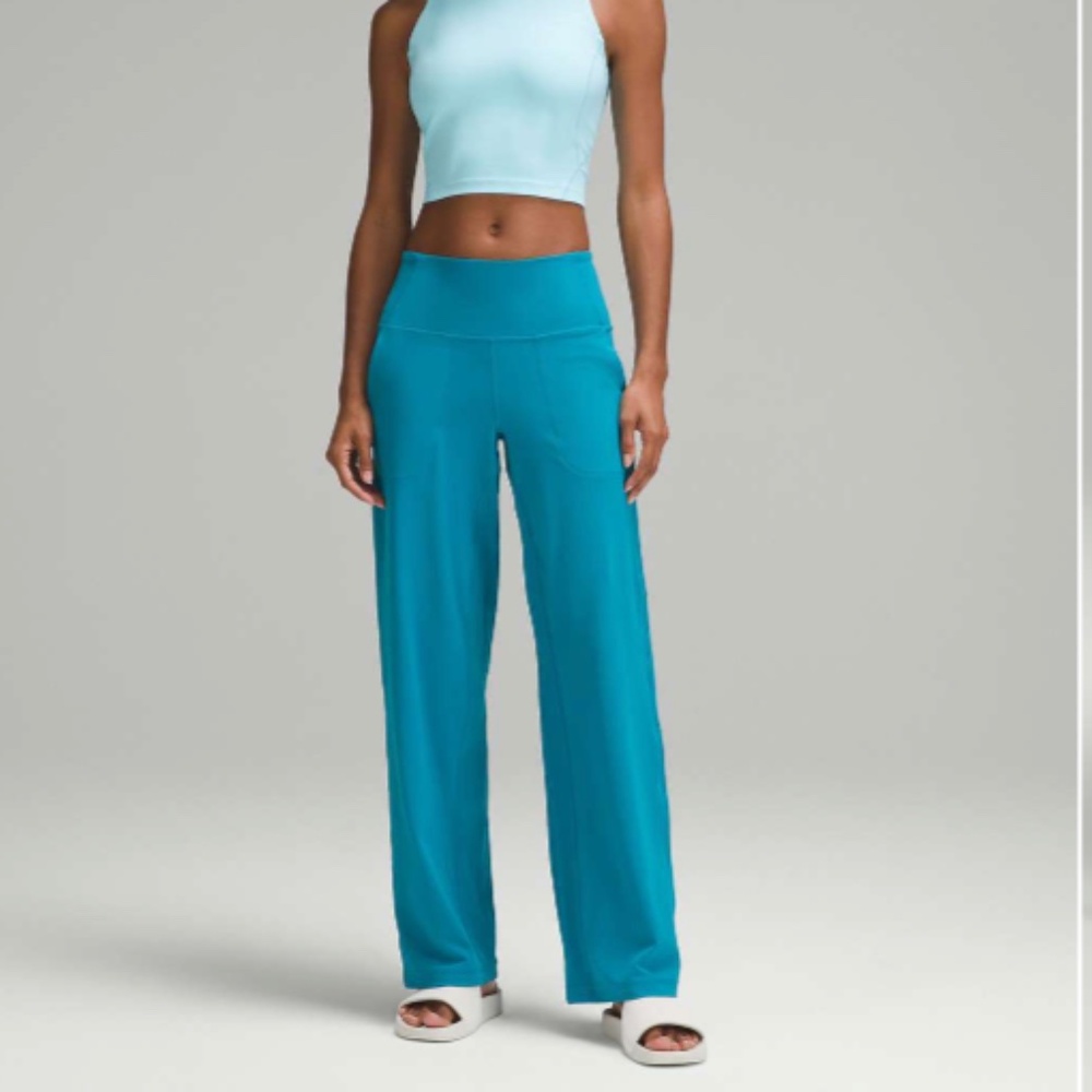 Lululemon Align High-Rise Wide-Leg Pant 31" Hawaiian Blue Size 0